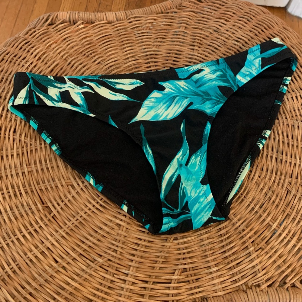 Leaf Tropical Print Bikini Bottom